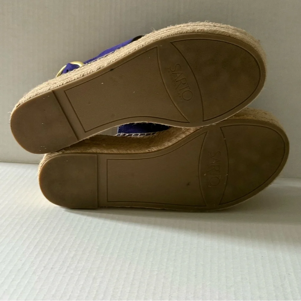 SARTO By Franco‎ Sarto Purple Espadrille Wedges Women’s Size 10M Platform